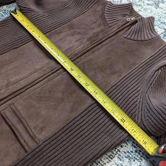 Preswick & Moore Brown 100% cotton zip up jacket size M - Picture 5 of 6